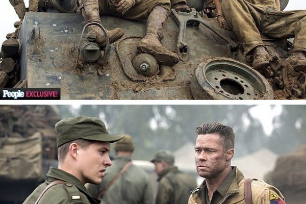 FURY : the first photos of the Brad Pitt movie